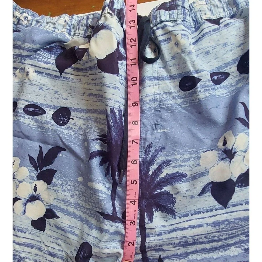 Sand n Sun‎ Men's XL (40-42) Swim Trunks Shorts, blue and white SWIMMING #230C